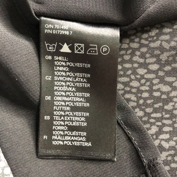 H&M Halter Black With White Dot Print Dress Size 6 - Picture 10 of 11